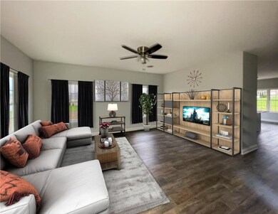 virtually staged family room
