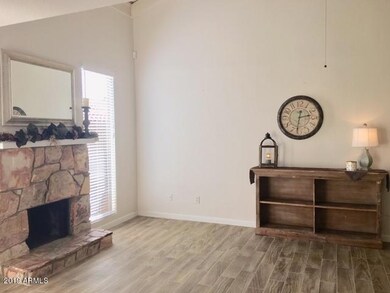 Fireplace and side wall