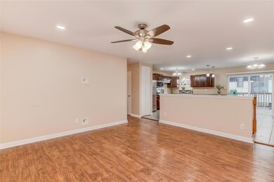 Living Room flows into kitchen!
