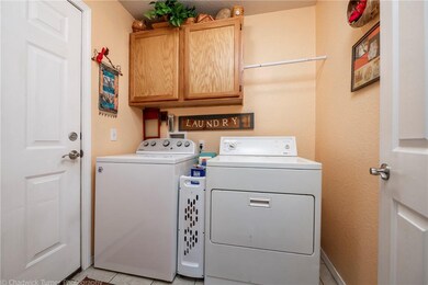 Nice size laundry room that leads to the garage.