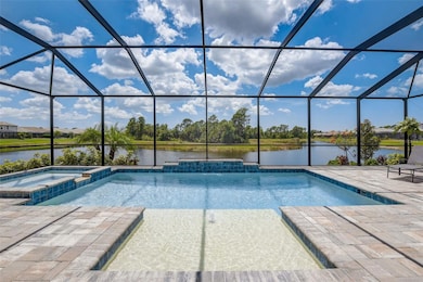 Pool area with view of the lake