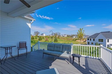 Partially covered Trex deck with ceiling fan