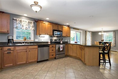 Kitchen overlooking Dining area.