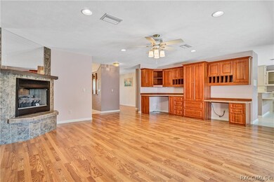 Family Room with Built In Office Space