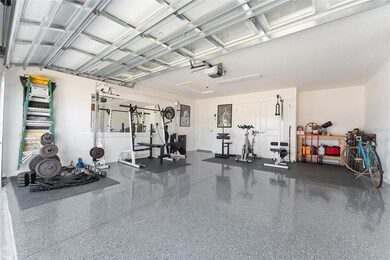 2 Car garage with epoxy floor