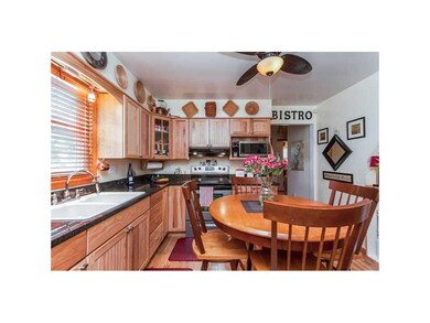 Kitchen. Siberian hardwood floors, Hickory cabinet
