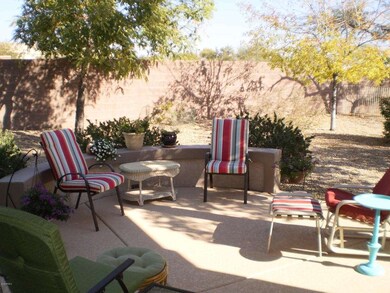 Extended patio with knee wall