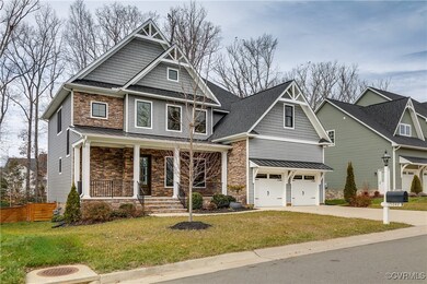 Craftsman house featuring a garage, covered porch,