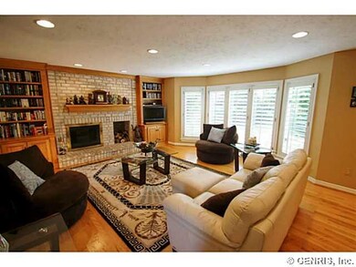 Family Room. The family room is flooded with south