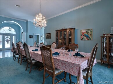 Dining room with 16 foot table.