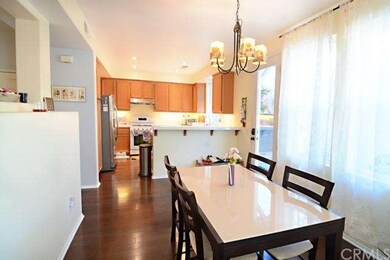 Kitchen opens to dinning area