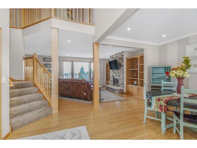 The main level features gorgeous bamboo flooring a
