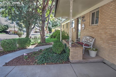 Quiet spot to sit and visit with passing neighbors