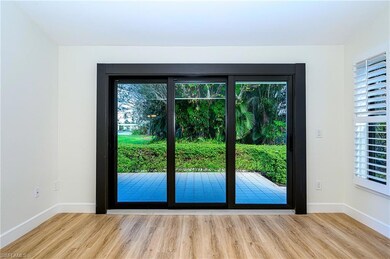 Rear patio with a view to the lake
