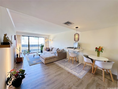 Overview of living and dining area space