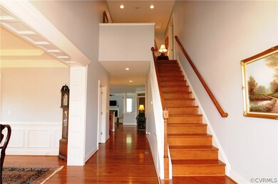 The entry hall is grand!