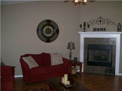 Bright Living Room with Gas Fireplace