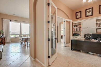Beautiful french doors into office/den