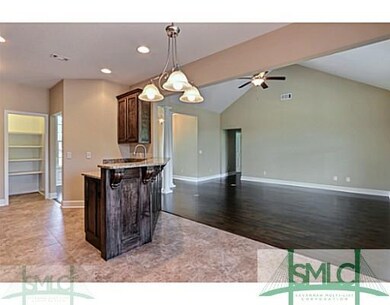 Living Room. Ceramic Tile Flooring in the Kitchen