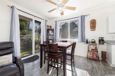 Dining area with sliding doors to yard