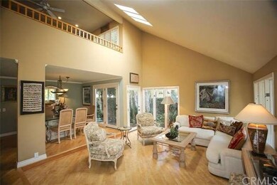 The living room also features a french door that o