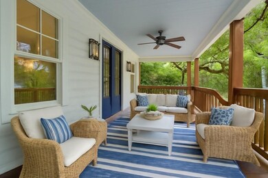 Digitally staged front porch