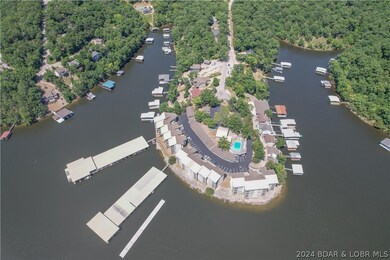The complex is small and sits in a quiet cove just