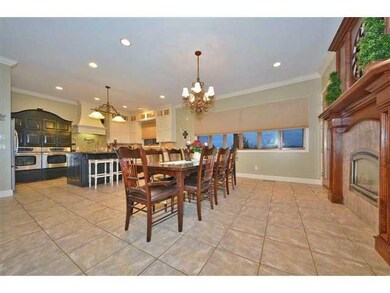 Kitchen. EATING AREA OFF KITCHEN WITH FIREPLACE
