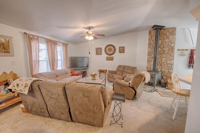 Great Room with Cozy Wood Stove