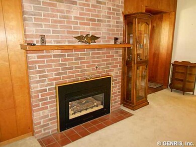 Living Room. The woodburning fireplace has a new g