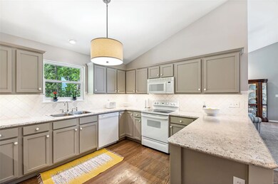 Spacious, light-filled kitchen.