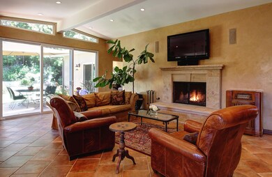 Living room with fireplace