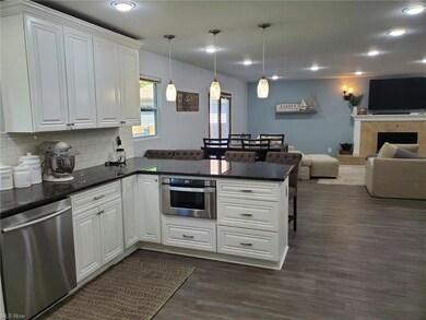 Kitchen featuring  hanging pendant light fixtures,