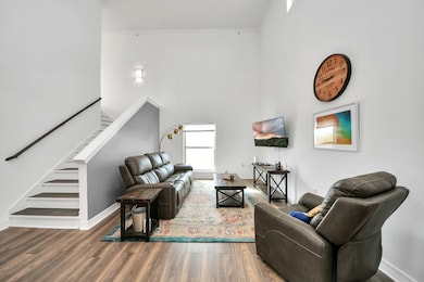 Livingroom with soaring ceilings!