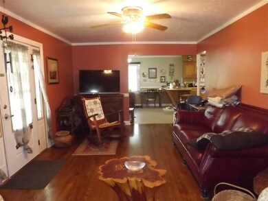 View of kitchen from living room.