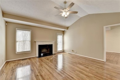 Unfurnished living room with light wood-type floor