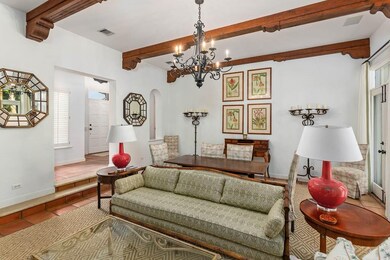 Living Room with beautiful beamed ceiling