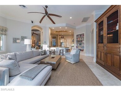 Family Room from sliding glass doors with view of 