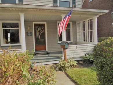 A covered front porch