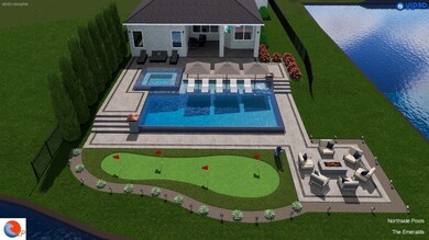 Not actual representation of backyard and pool but the potential possibilities for a future pool.