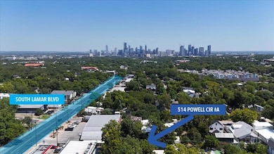 Bird's eye view of city skyline