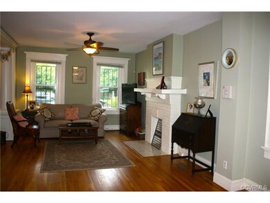 Open living room that flows into dining room.