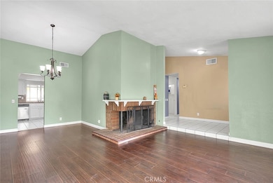 Living room fireplace