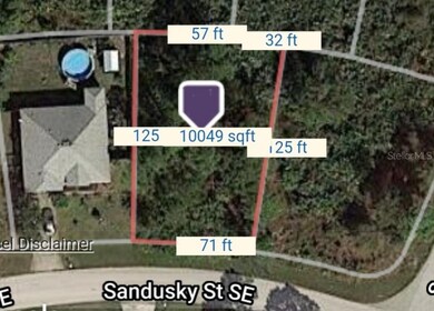 Dimensions of lot, according to County records.