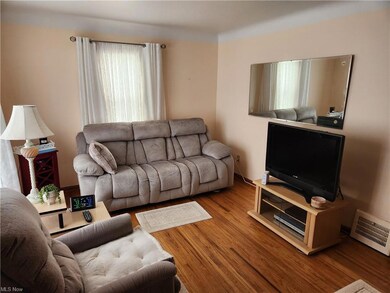 Living room featuring light hardwood floors