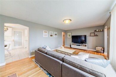 Living room leading into kitchen
