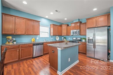 Kitchen with stainless steel appliances