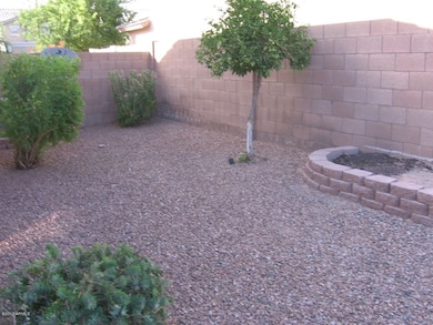 Back yard is easy to maintain..