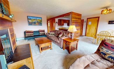 Open living and dining area