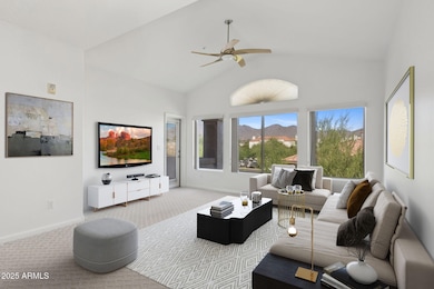 Virtually staged living room